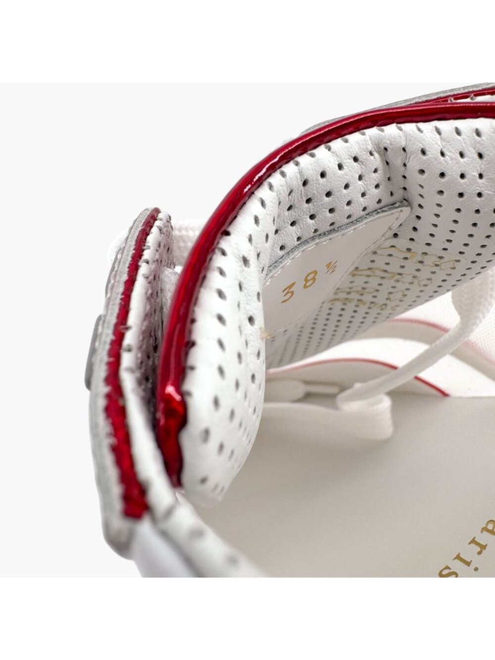 Christian Louboutin Sharkina White Mesh Red Sneakers Size 38.5 US 8.5 Women 6969 - Picture 14 of 15